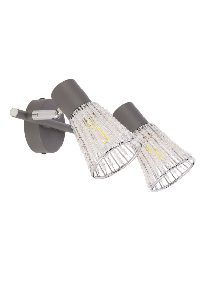 Lampa sufitowa Curtis 2xE14 szary 38 cm