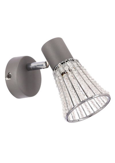 Lampa ścienna Curtis 1xE14 szary 17 cm