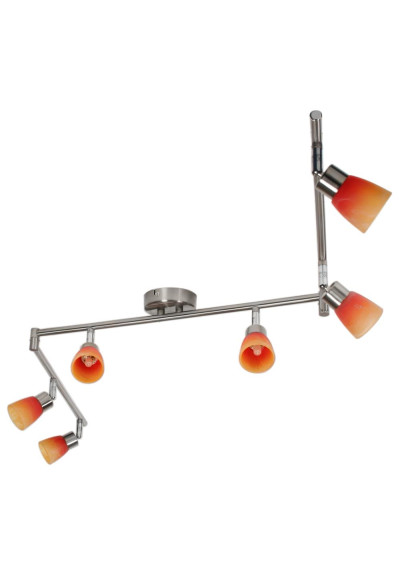 Drops ceiling light 6xG9 satynowy, klosz rainbow 165 cm