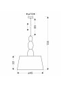 Lampa wisząca Rakli 1xE27 srebrny 45 cm - wymiary produktu