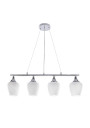 Electra pendant light 4xE27 abażur black, sztyca srebrna 70 cm