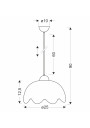 Colori pendant light 1xE27 white 25 cm - product dimensions
