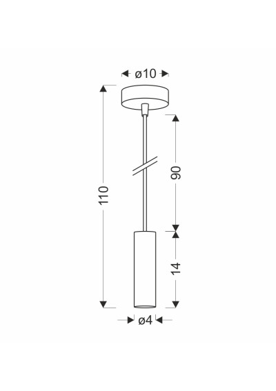 Lampa wisząca Dallas 1xE27 złoty 10 cm - wymiary produktu