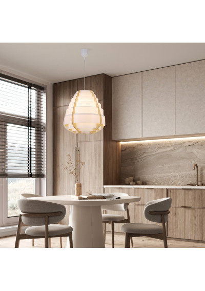Lampa wisząca Nagoja 1xE27 beżowy 37 cm - zdjęcie produktu 1