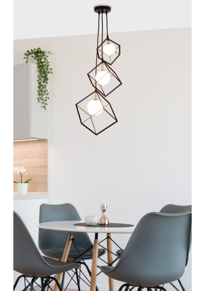 Lampa wisząca Weert 3xG9 czarny+złoty 20 cm - zdjęcie produktu 2