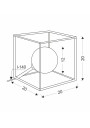 Lampa stołowa Weert 1xG9 czarny+złoty 20 cm - wymiary produktu
