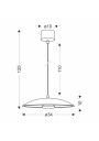Lampa wisząca Lund 10 W LED 3000 K biały 34 cm - wymiary produktu