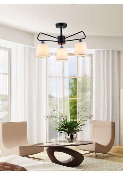 Morley pendant light 3xE14 black 58,5 cm - product image 1