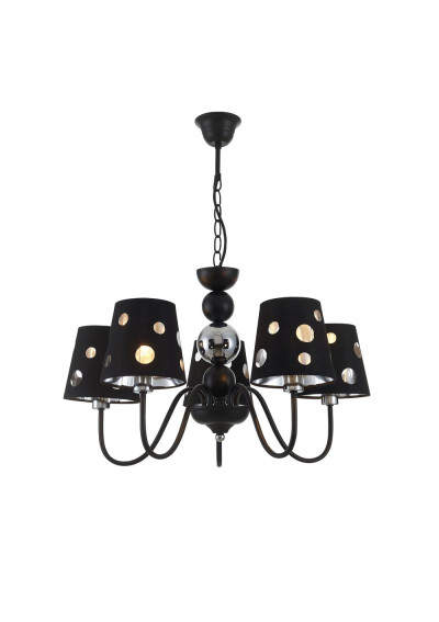Batley pendant light 5xE14 black 58 cm