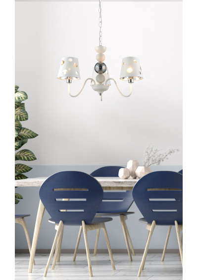 Batley pendant light 3xE14 white 52 cm - product image 1