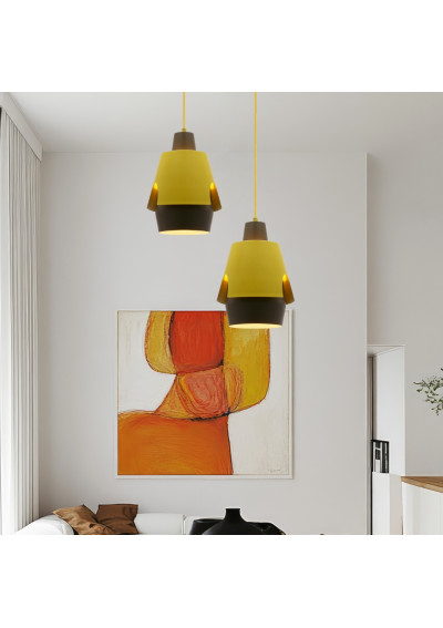 Lampa wisząca Falun 1xE27 żółty 22 cm - zdjęcie produktu 3