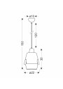 Lampa wisząca Falun 1xE27 żółty 22 cm - wymiary produktu