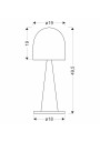 Lampa stołowa Visby 1xE27 niebieski+czerwony 19 cm - wymiary produktu