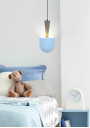 Lampa wisząca Visby 1xE27 niebieski+szary 19 cm - zdjęcie produktu 1
