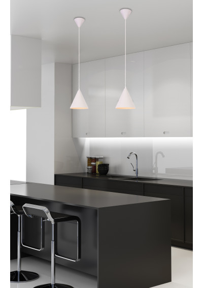 Lampa wisząca Voss 1xE27 biały 20 cm - zdjęcie produktu 1