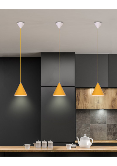 Lampa wisząca Voss 1xE27 żółty 20 cm - zdjęcie produktu 2