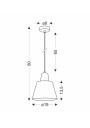 Faro pendant light 1xE27 green 19 cm - product dimensions