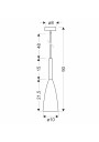 Lampa wisząca Trosa 1xE27 czarny 10 cm - wymiary produktu