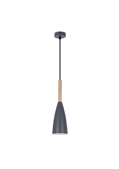 Lampa wisząca Trosa 1xE27 szary 10 cm