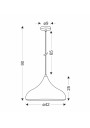 Viborg pendant light 1xE27 black 42 cm - product dimensions