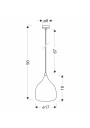 Ystad pendant light 1xE27 black 17 cm - product dimensions