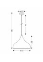 Lampa wisząca Viborg 1xE27 brązowy 32 cm - wymiary produktu