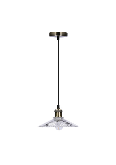 Chester pendant light 1xE27 clear/patyna 21 cm