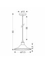 Lampa wisząca Geneva 1xE27 bezbarwny 21,5 cm - wymiary produktu