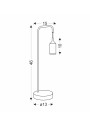 Laren table lamp 1xE27 black 13 cm - product dimensions