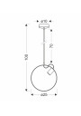 Nexo pendant light 1xE27 black 3 cm - product dimensions
