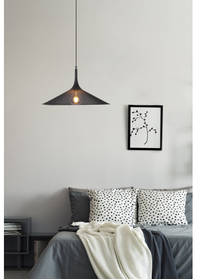 Lampa wisząca Kiruna 1xE27 czarny 50 cm