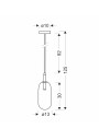 Fiuggi pendant light 6 W LED 3000 K pink 13 cm - product dimensions