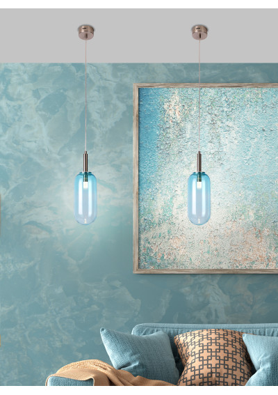 Fiuggi pendant light 6 W LED 3000 K blue 13 cm - product image 1