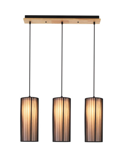 Lampa wisząca Kioto 3xE27 czarny 12 cm