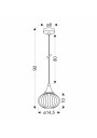 Exeter pendant light 1xE14 black 14,5 cm - product dimensions