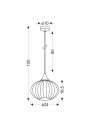 Lampa wisząca Exeter 1xE27 czarny 24 cm - wymiary produktu