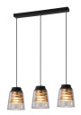 Fresno pendant light 3xE27 black 61 cm