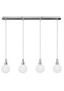 Lampa wisząca Maldus 4xG9 chromowy + biały 80 cm