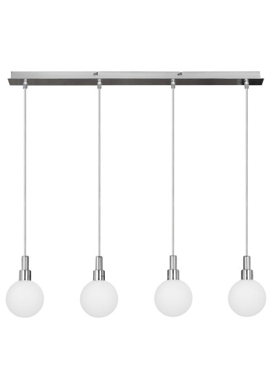 Lampa wisząca Maldus 4xG9 chromowy + biały 80 cm