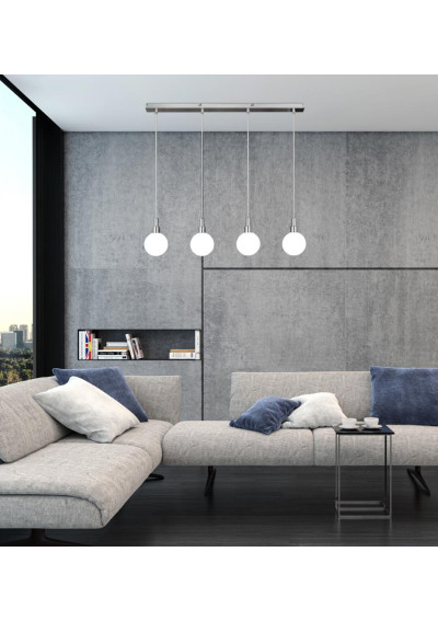 Lampa wisząca Maldus 4xG9 chromowy + biały 80 cm - zdjęcie produktu 1