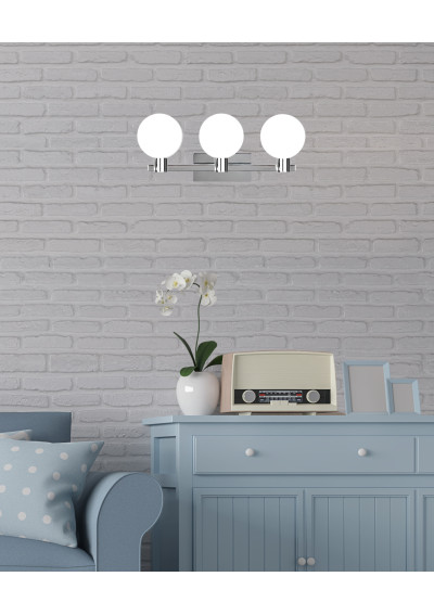 Maldus wall light 3xG9 chromee / white 58 cm - product image 1
