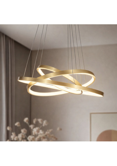 Lune pendant light 60 W LED 4000 K gold 50 cm