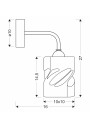 Lampa ścienna Felis 1xE27 16 cm - wymiary produktu