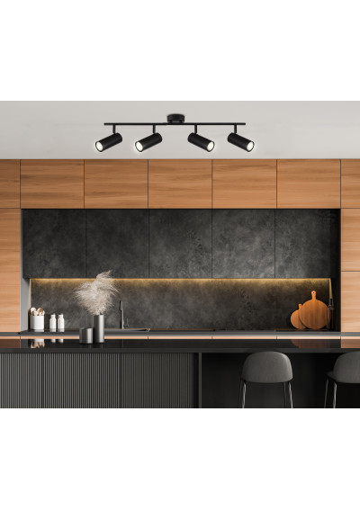 Colly ceiling light 4xGU10 black 76 cm - product image 1