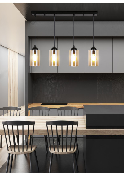 Bistro pendant light 4xE27 65 cm - product image 1