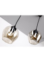 Aspa pendant light 2xE27 black, klosz brown 48 cm - product image 2