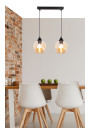 Lampa wisząca Aspa 2xE27 czarny, klosz brązowy 48 cm - zdjęcie produktu 5