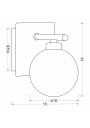 Lampa sufitowa Oden 1xG9 15 cm - wymiary produktu