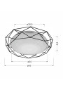 Sven ceiling light chromee 43 cm - product dimensions