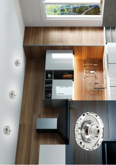 Ss-35 ceiling fitting 3 W LED 3000 K clear 9,8 cm - product image 1